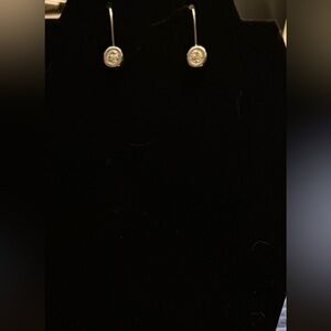 Chicos Elegant Silver Crystal Drop Earrings